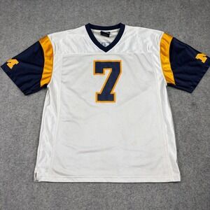 NCAA Michigan Wolverines Football Jersey Mens XL White Navy Gold #7 Mesh